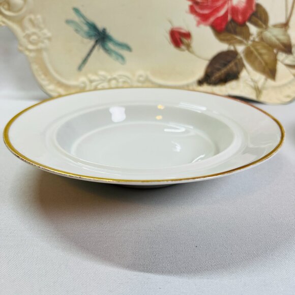 Antique Czech Porcelain Vintage Butter Dish Bohemia Devon 18K Early 20th Century - Picture 9 of 13